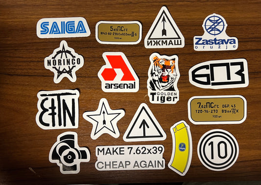 16 Sticker Pack (One of each)