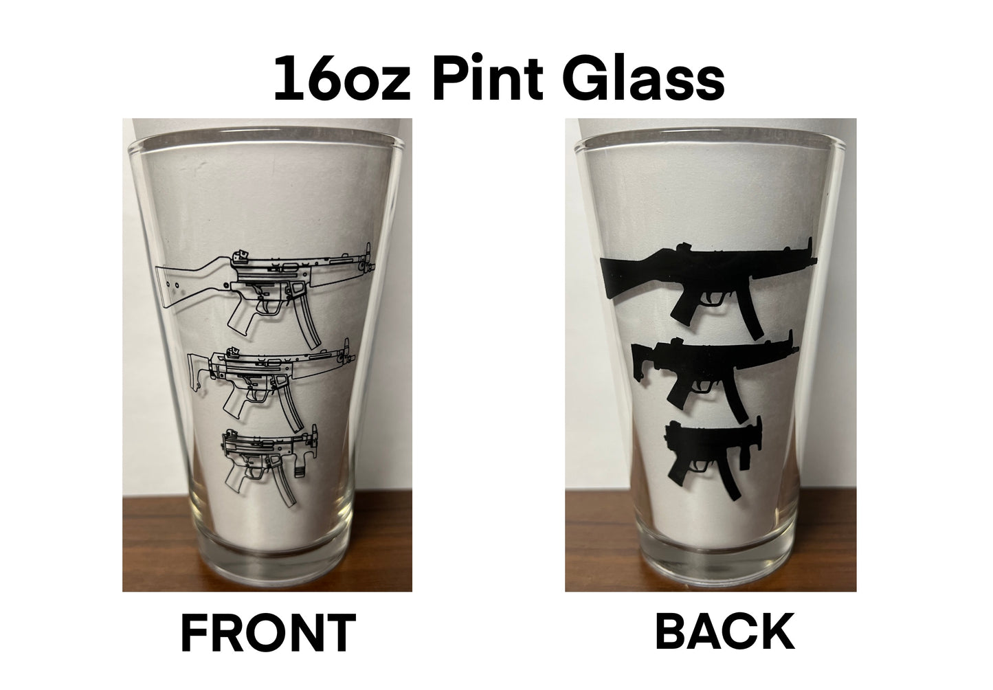 MP5 Triple Gun Pint Glass